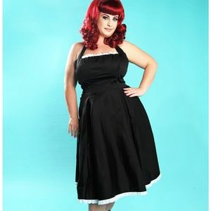Pinup Girl black halter Ginger dress